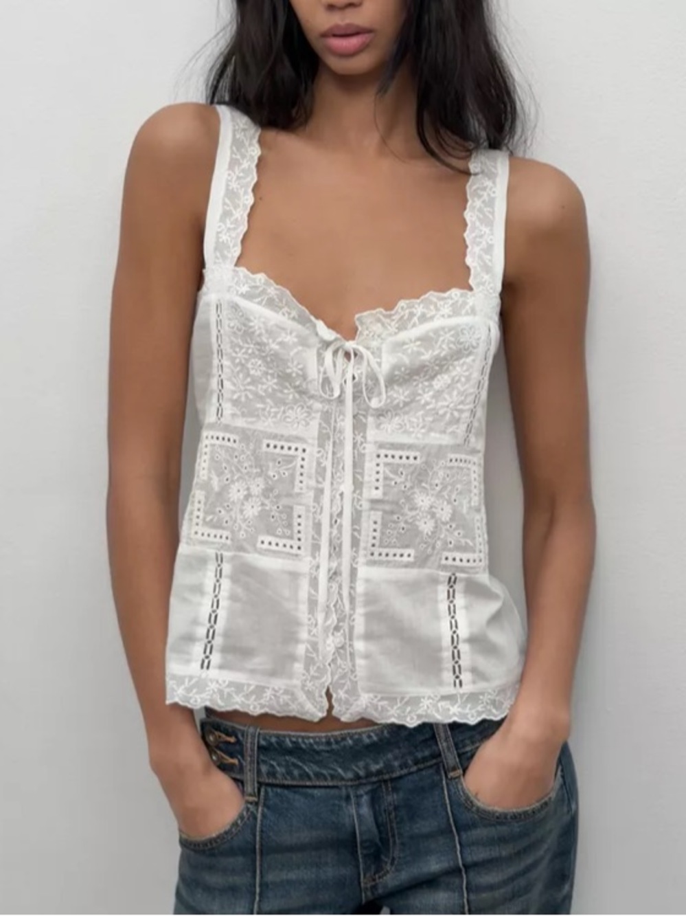 Zara Embroidered Top - XS - NWT